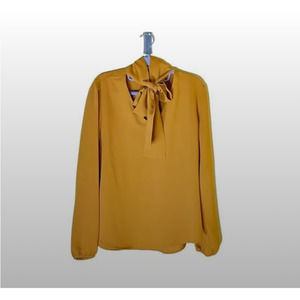 Retro Neck Bow Blouse